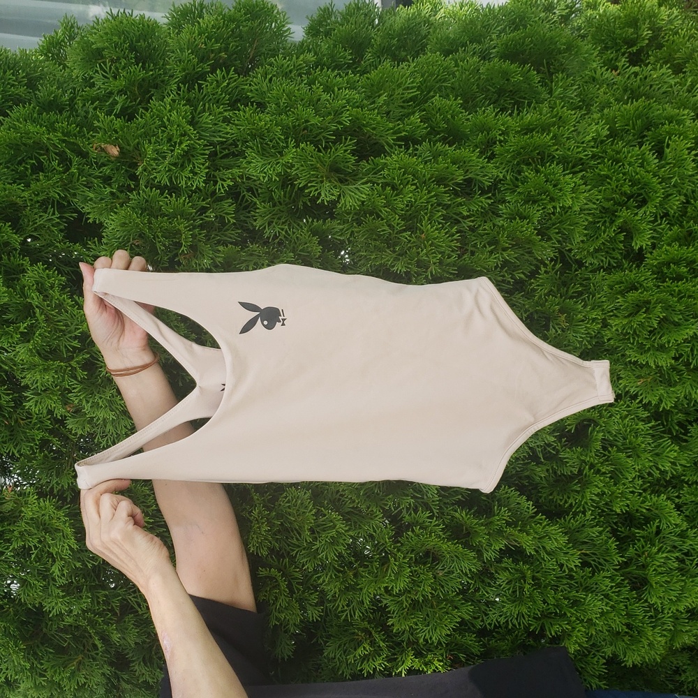 Beige Playboy Bodysuit